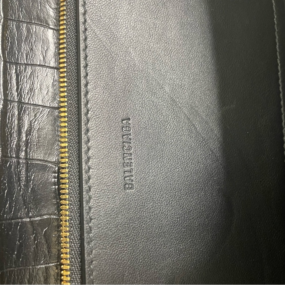 Balenciaga Gossip Small Croc Embossed Leather Shoulder Bag - Picture 14 of 16